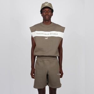 Siegelman Stable Tan Sleeveless Hoodie